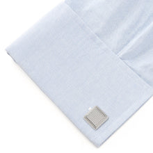 Load image into Gallery viewer, Silver Textured Square Cufflinks
