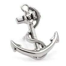 Load image into Gallery viewer, Anchor Sterling Silver 3D Lapel Pin
