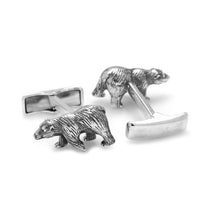 Load image into Gallery viewer, Sterling Silver Bear Cufflinks
