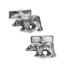 Load image into Gallery viewer, Sterling Silver Bear Cufflinks
