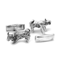 Load image into Gallery viewer, Sterling Silver Bull Cufflinks
