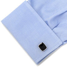 Load image into Gallery viewer, Sterling Silver Classic Cushion Onyx Cufflinks
