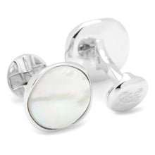 Load image into Gallery viewer, Sterling Silver Classic Formal Mother of Pearl Cufflinks
