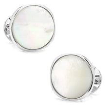 Load image into Gallery viewer, Sterling Silver Classic Formal Mother of Pearl Cufflinks
