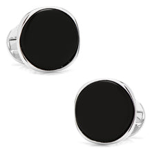 Load image into Gallery viewer, Sterling Silver Classic Formal Onyx Cufflinks
