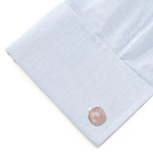 Load image into Gallery viewer, Sterling Silver Classic Formal Pink Mother of Pearl Cufflink
