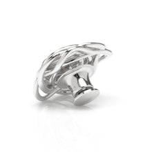 Load image into Gallery viewer, Sterling Silver Rhodium Plated Rose Lapel Pin

