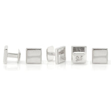 Load image into Gallery viewer, Sterling Silver Rope Square 5-Studs
