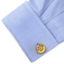 Load image into Gallery viewer, Gold on Gold Kinetic Watch Movement Cufflinks

