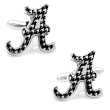 Load image into Gallery viewer, NCAA University of Alabama Houndstooth Cufflinks

