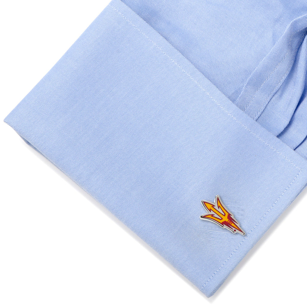 NCAA Arizona State University Sun Devils Pitchfork Cufflinks