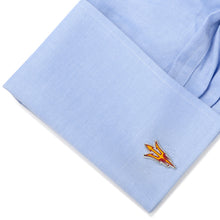 Load image into Gallery viewer, NCAA Arizona State University Sun Devils Pitchfork Cufflinks
