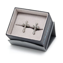Load image into Gallery viewer, Silver Cross Cufflinks
