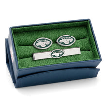 Load image into Gallery viewer, NFL New York Jets Cufflinks &amp; Tie Bar Gift Set
