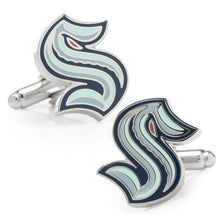Load image into Gallery viewer, NHL Seattle Kraken Cufflinks
