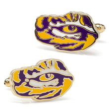 Load image into Gallery viewer, NCAA Gold LSU Tigers Cufflinks
