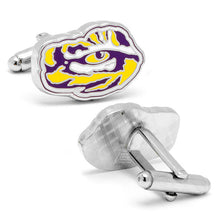 Load image into Gallery viewer, NCAA LSU Tiger's Eye Cufflinks
