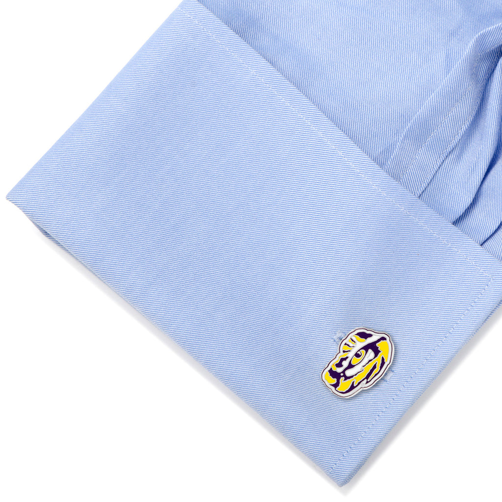 NCAA LSU Tiger's Eye Cufflinks