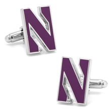 Load image into Gallery viewer, NCAA Northwestern University Cufflinks
