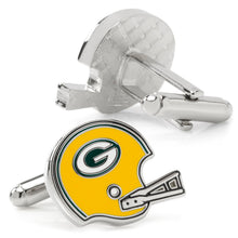 Load image into Gallery viewer, NFL Green Bay Packers Throwback Helmet Cufflinks
