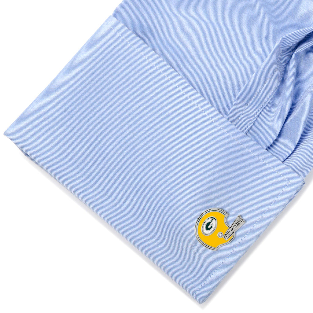 NFL Green Bay Packers Throwback Helmet Cufflinks