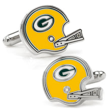 Load image into Gallery viewer, NFL Green Bay Packers Throwback Helmet Cufflinks
