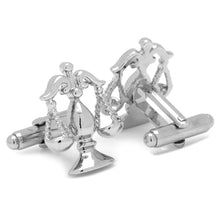 Load image into Gallery viewer, Silver Scales of Justice Cufflinks
