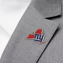 Load image into Gallery viewer, NFL New York Giants State Shaped Lapel Pin
