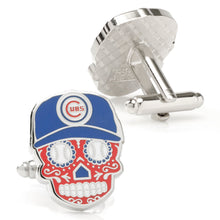 Load image into Gallery viewer, MLB Chicago Cubs Sugar Skull Cufflinks
