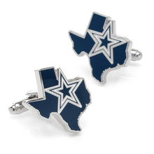Load image into Gallery viewer, NFL Dallas Cowboys State Shaped Cufflinks
