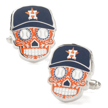 Load image into Gallery viewer, MLB Houston Astros Sugar Skull Cufflinks
