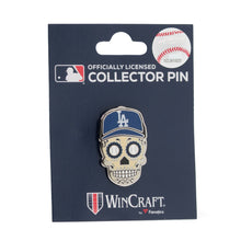 Load image into Gallery viewer, MLB LA Dodgers Sugar Skull Lapel Pin
