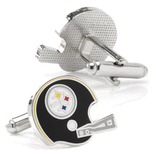 Load image into Gallery viewer, NFL Pittsburgh Steelers Retro Helmet Cufflinks
