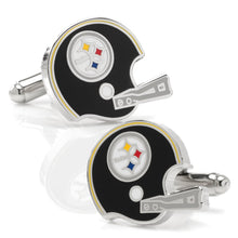 Load image into Gallery viewer, NFL Pittsburgh Steelers Retro Helmet Cufflinks
