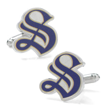 Load image into Gallery viewer, Sewanee Tiger Mascot Cufflinks
