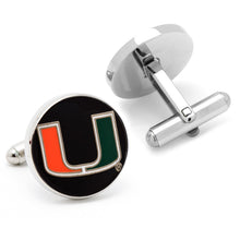 Load image into Gallery viewer, NCAA Miami Hurricanes Cufflinks
