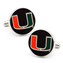 Load image into Gallery viewer, NCAA Miami Hurricanes Cufflinks
