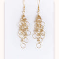Pearl Gold Chain Loop Earrings