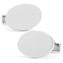Load image into Gallery viewer, Engraved Precious Moments Sterling Silver Oval Cufflinks
