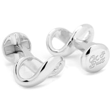 Load image into Gallery viewer, Sterling Silver Infinity Symbol Cufflinks
