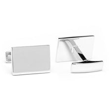 Load image into Gallery viewer, Sterling Silver Infinity Edge Rectangle Engravable Cufflinks
