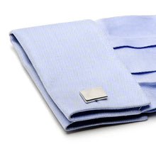 Load image into Gallery viewer, Sterling Silver Infinity Edge Rectangle Engravable Cufflinks
