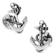 Load image into Gallery viewer, Sterling Silver Boat Anchor Cufflinks
