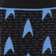 Load image into Gallery viewer, Star Trek Blue Delta Shield Black Men's Socks

