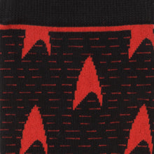 Load image into Gallery viewer, Star Trek Red Delta Shield Black Men's Socks
