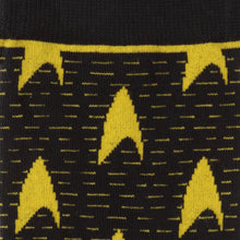 Load image into Gallery viewer, Star Trek Yellow Delta Shield Black Men's Socks
