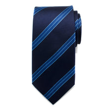 Load image into Gallery viewer, Star Trek Enterprise Flight Blue Stripe Men's Tie
