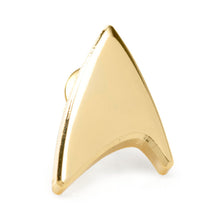 Load image into Gallery viewer, Star Trek Gold Delta Shield Lapel Pin
