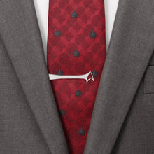 Load image into Gallery viewer, Star Trek Sterling Silver Cutout Delta Shield Tie Bar
