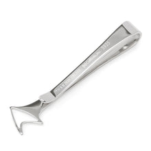 Load image into Gallery viewer, Star Trek Sterling Silver Cutout Delta Shield Tie Bar
